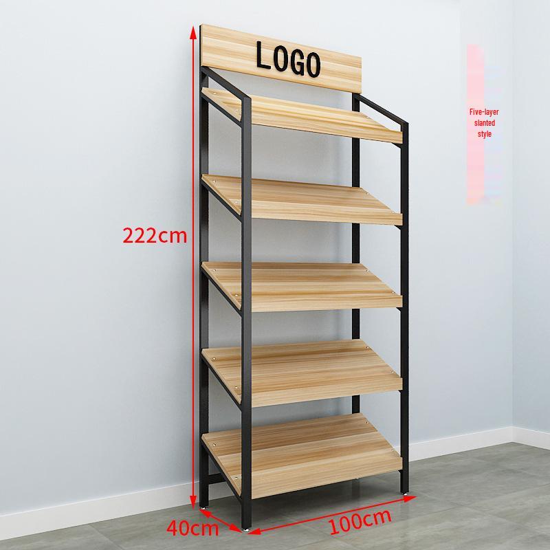 Slanted Multi-Layer Display Rack for Snacks, Jewelry, and Shoes