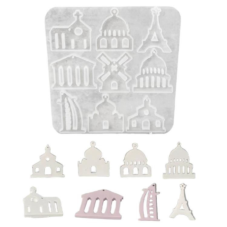 

Flexible Castles Silicone Mold Jewelry Making Tool Personalized Earrings Mould Reusable Ear Pendants Crafting Mold 1