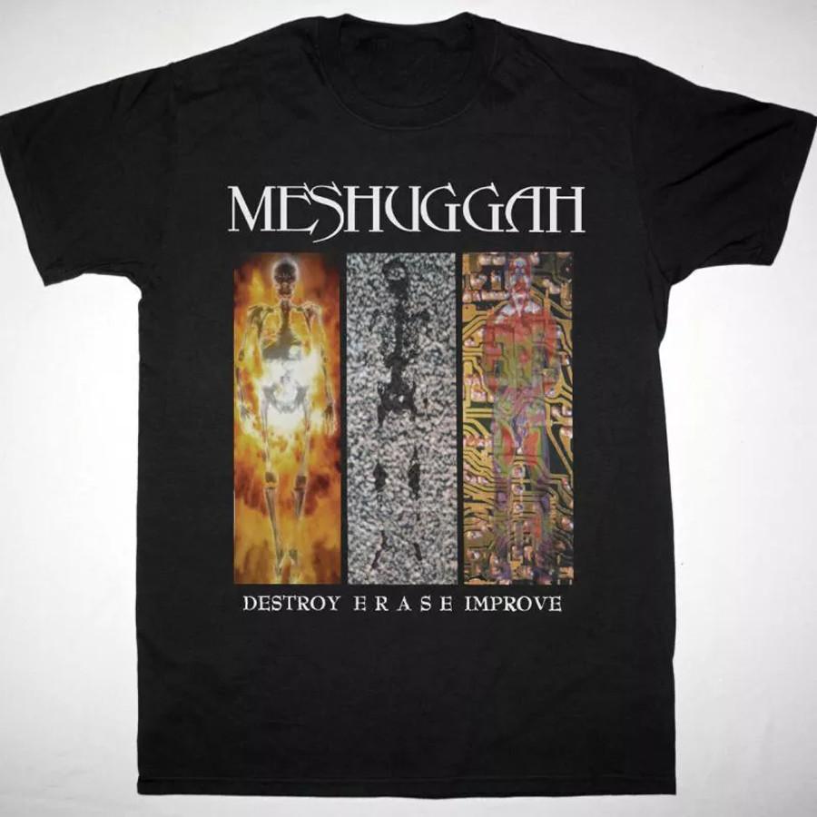 Meshuggah band DESTROY ERASE IMPROVE black T-shirt unisex All sizes XX137 XXXL