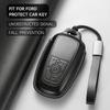 Leather Car Key Cover Case Protection Shell Keychain For Ford Fiesta Focus Fusion Mustang F-150 Mondeo Ecosport Kuga Edge Escape