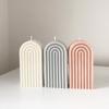 3D Regenbogenbogen Kerze Silikonform DIY Handgemacht Geometrie Duftkerzenherstellung Formen Seife Gips Harz Kuchenform Heimdeko