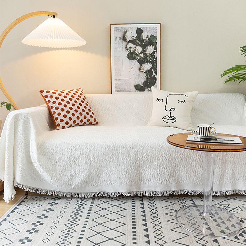 

Постель и завтрак Скандинавский Чистый цвет Защитный чехол Ткань Чехол для дивана Gingham pure white 90*90cm