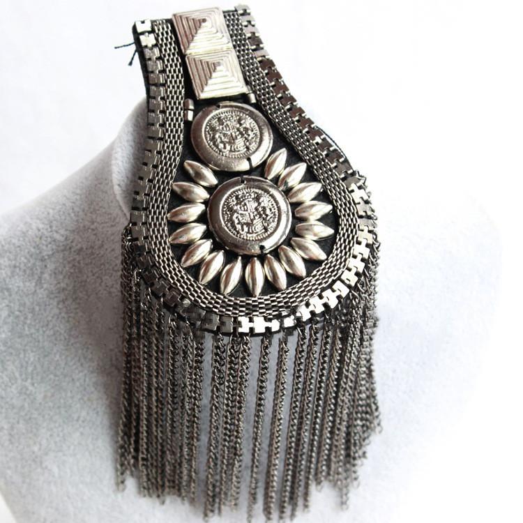 Stage Performance Tassel Shoulder Badge Suit Dress Shoulder Flower Decoration Costume Accessories