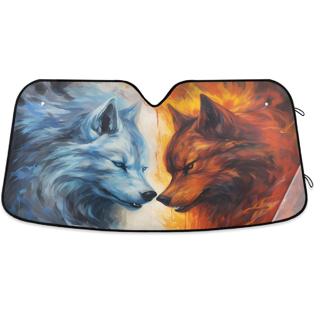 Car Windshield Sun Shade Foldable, Beach Flamingo Sun Shade for Car Truck Window Front Windshield, Blocks UV Rays Sun Visor Protector Sun Heat S