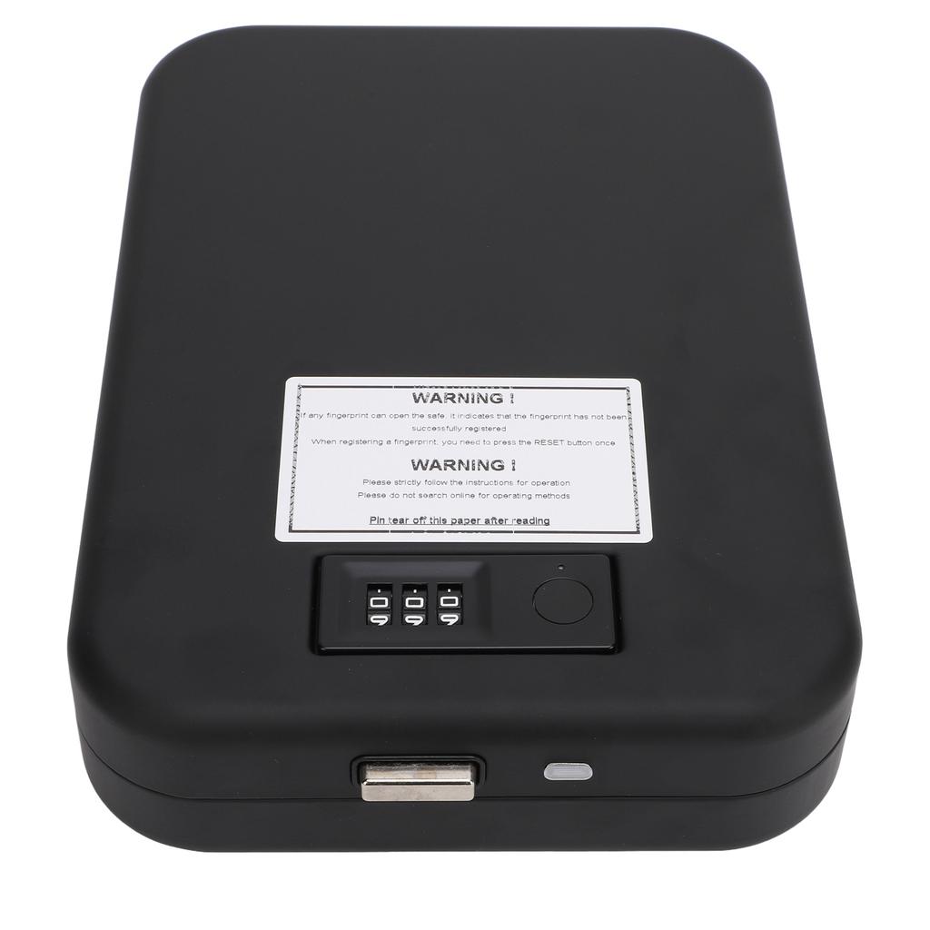Portable Safe Box Steel Plate Fast Access Biometric Fingerprint Security Case with Combination Code