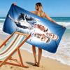 Tottenham Print Beach Towel, Large Soft Quick Dry Towel for Beach Camping Swimming