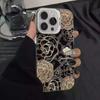 Leopard Print Rose Phone Case for iPhone 17, 16 Pro Max, 15 Pro, 14, 13, 12