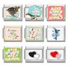 New Creative Whale Words Butterfly Star Heart Italian Charm Links Fit 9mm Bracelet Stainless Steel Women DIY Making Jewelry Gift