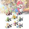 Mario Super 8pcs Kart Pull Back Car Princess Luigi Bowser Figure Toys Children