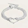 Stylish 925 Silver Exquisite Heart-Shaped Bracelet for Women and Men, Luxury Gift for Parties and Engagements