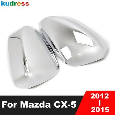 Rearview Mirror Cover Trim For Mazda CX5 CX-5 2012 2013 2014 2015 Chrome Car Side Wing Mirrors Cap Covers Overlay Accessories