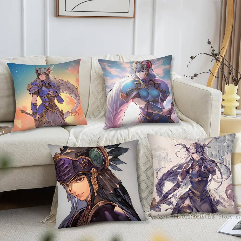 Lenneth Game VValkyrie Anatomy Pillow Case Fashion Square Pillowcase Bedroom Sofa Room Ins Decoration Leisure