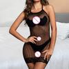 Mesh Bodycon Dress Women'S Sexy Underwear Hollow Perspective Nightwear