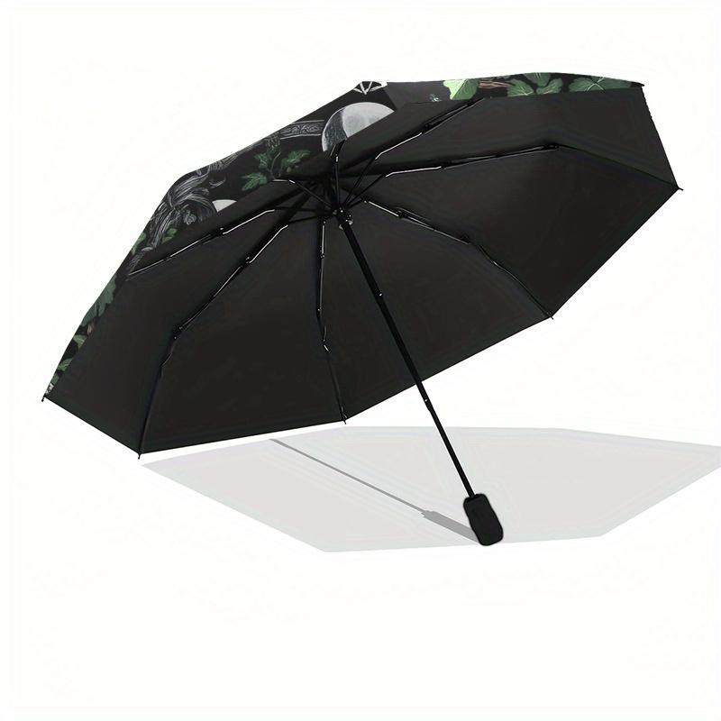 Full Moon Phases Mandala Umbrella, Portable 3-Fold Umbrella for Men & Women,Christmas Gift ES344