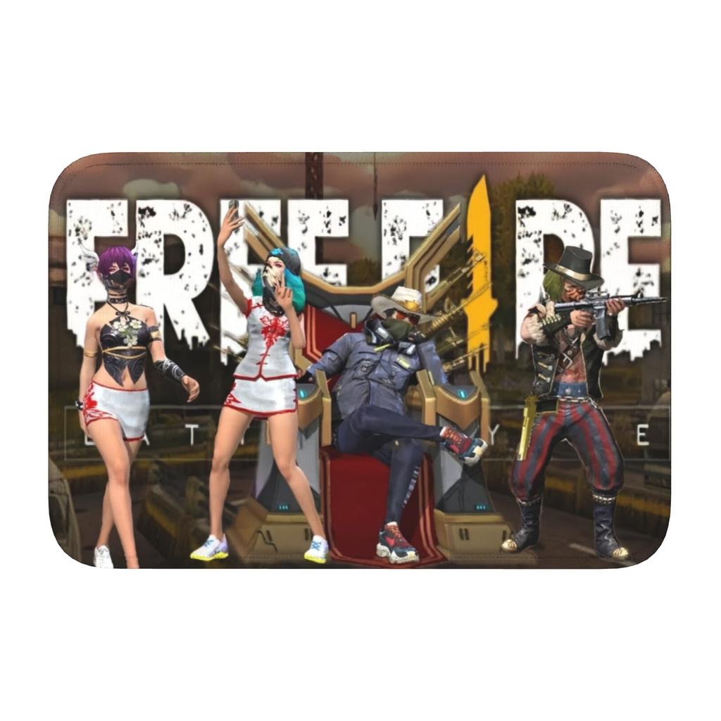 Custom Garena Free'd Fire'ed Game Doormat Mat Anti-Slip Bath Kitchen Garden Rug Carpet 40*60cm