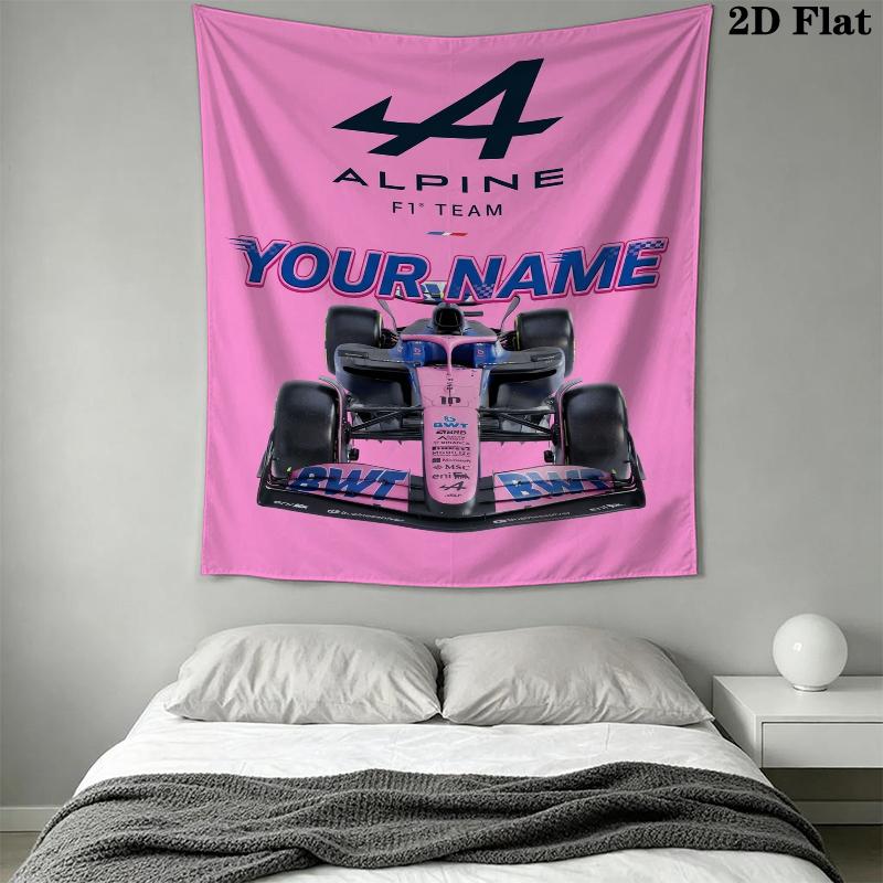 Custom Name Alpine Wall Tapestry Aesthetic Wall Hanging Printed Fabric Blanket Decorative Tapestries for Bedroom Living Room Home Decor