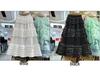 Elegant Plus Size A-line Mesh Patchwork Skirt - Fairy Gauze, Fluffy Layered Cake Design