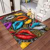Colorful lips artistic collage carpet Yoga living room room decor children's crawling mat doormat area rug games mat