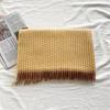 New Double-sided Diamond Plaid Scarf for Women In Winter European and American Imitation Cashmere Warm Tassel Shawl Thickened Cold Proof Scarf