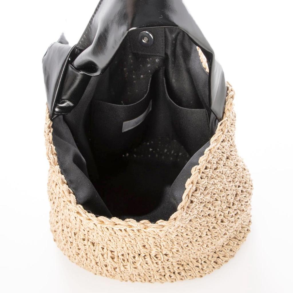 Kashkash Ribbon Handle Crochet Mini Tote Bag, 10-00-02830, Women's, Black