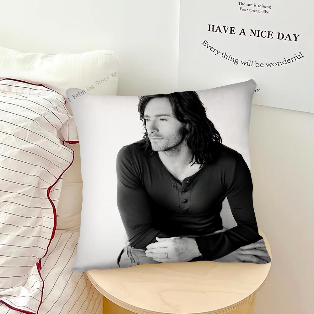 H-Hugh J-Jackman Pillow Case Fashion Square Pillowcase Bedroom Sofa Room Ins Decoration Leisure Cushion Cover 40x40