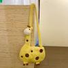 Giraffe Plush Bag For Girls Soft Fur Shoulder Purse With Zipper Closure For Daily Use