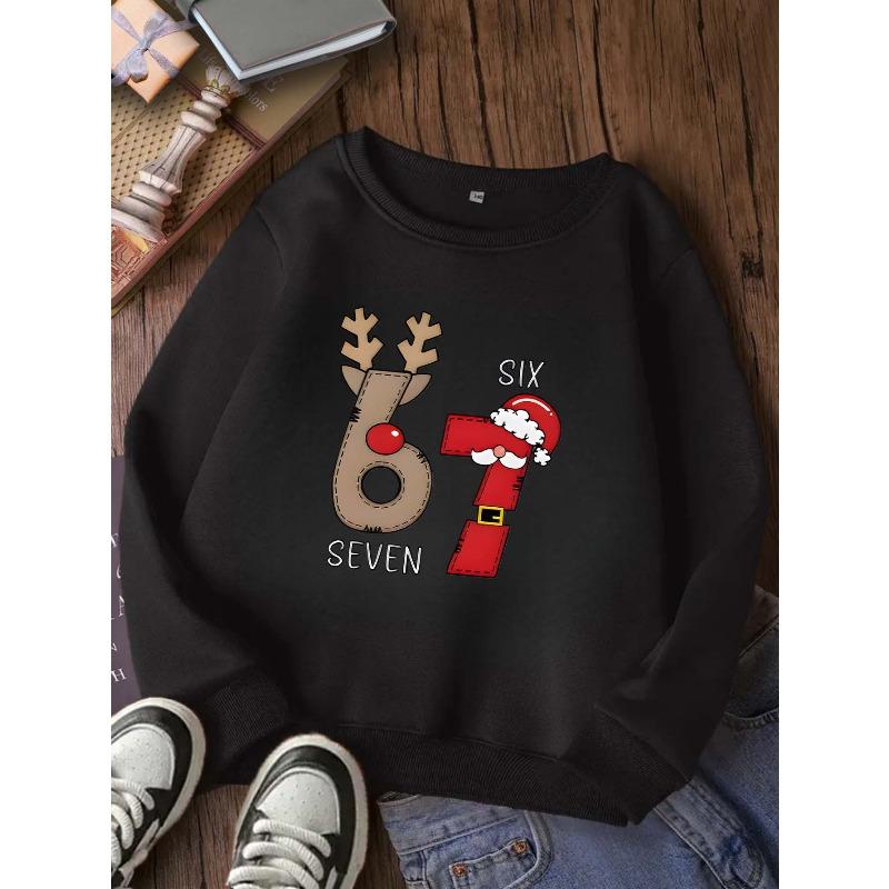 European sizes New Comfortable Kids' Crew Neck Sweatshirt, Casual, Trendy and Fashionable, Exquisite and Cute Printed Top, for Ages 3 and Up