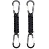 BRAVESHINE Double-Head Carabiner with D-Ring for Water Bottles, Backpacks, Paracord, and Outdoor Use (2 Carabiners On Both Ends)