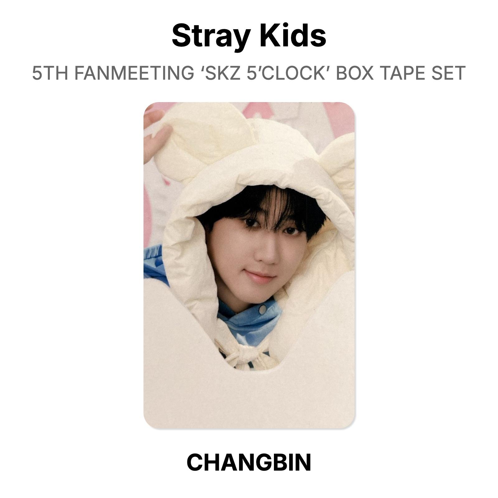 Stray Kids 5TH FANMEETING ‘SKZ 5’CLOCK’ BOX TAPE SET Official Photocard CHANGBIN