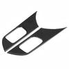 2pcs Carbon Fiber Inner Door Handle Panel Trim Interior Fit for Mitsubishi Lancer 2008‑2016