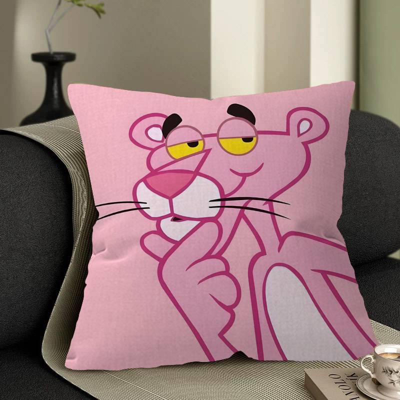 Cartoon PPink PPantherS Maple Design Cushion Cover Happy Autumn Harvest Decor Holiday Decorati Pillow Cover