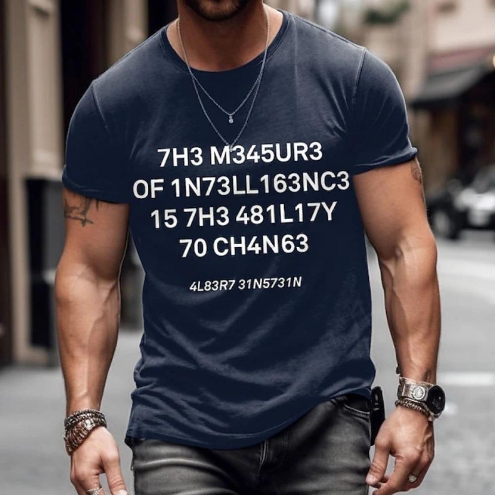 Europa und die Vereinigten Staaten Mode Herren Oberteile Neue Buchstaben Bedrucktes Kurzarm-T-Shirt Street Style Übergröße Kleidung