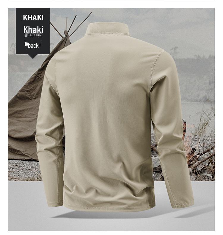 Men's Quick-Dry Long-Sleeve Half-Zip Base Layer for Spring & Autumn Running