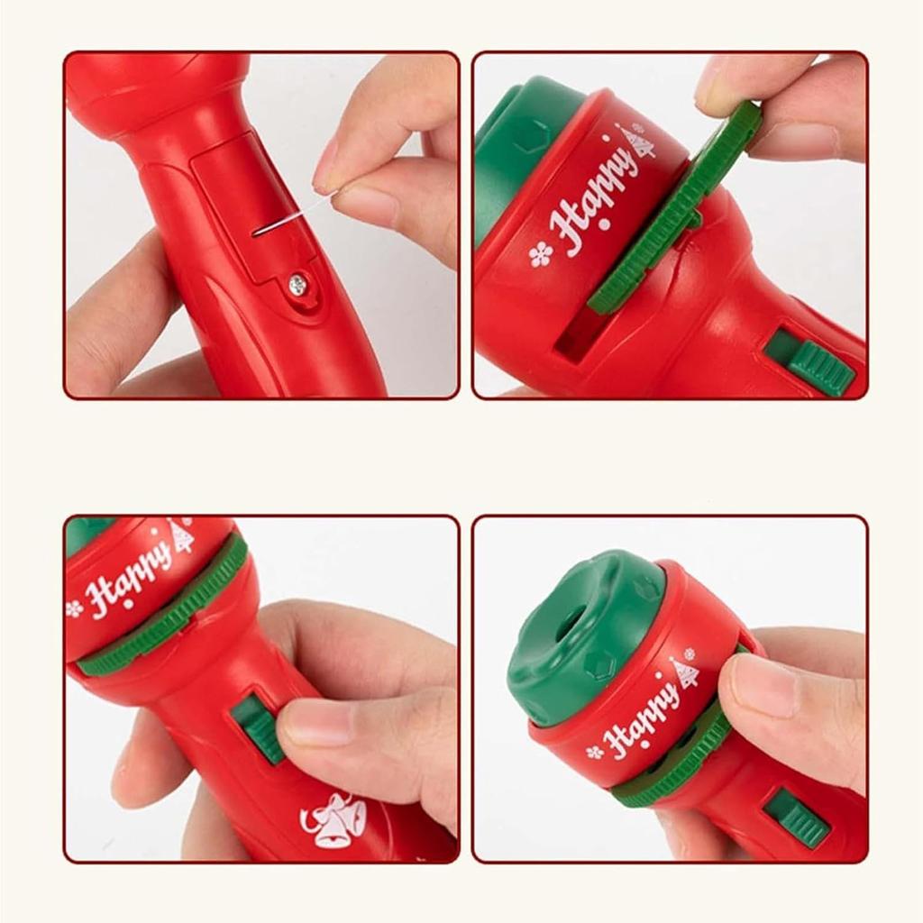 Flashlight Projector Lifelike 24 Kinds Of Design Education Santa- Claus Christmas Tree Christmas Toys Gifts