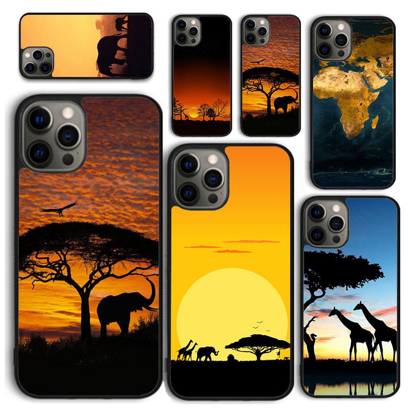 African Print Silicone Phone Case for iPhone 17 Air 16 PRO MAX 15 14 PLUS 12 11 13 Back Cover Fundas Shell Coque