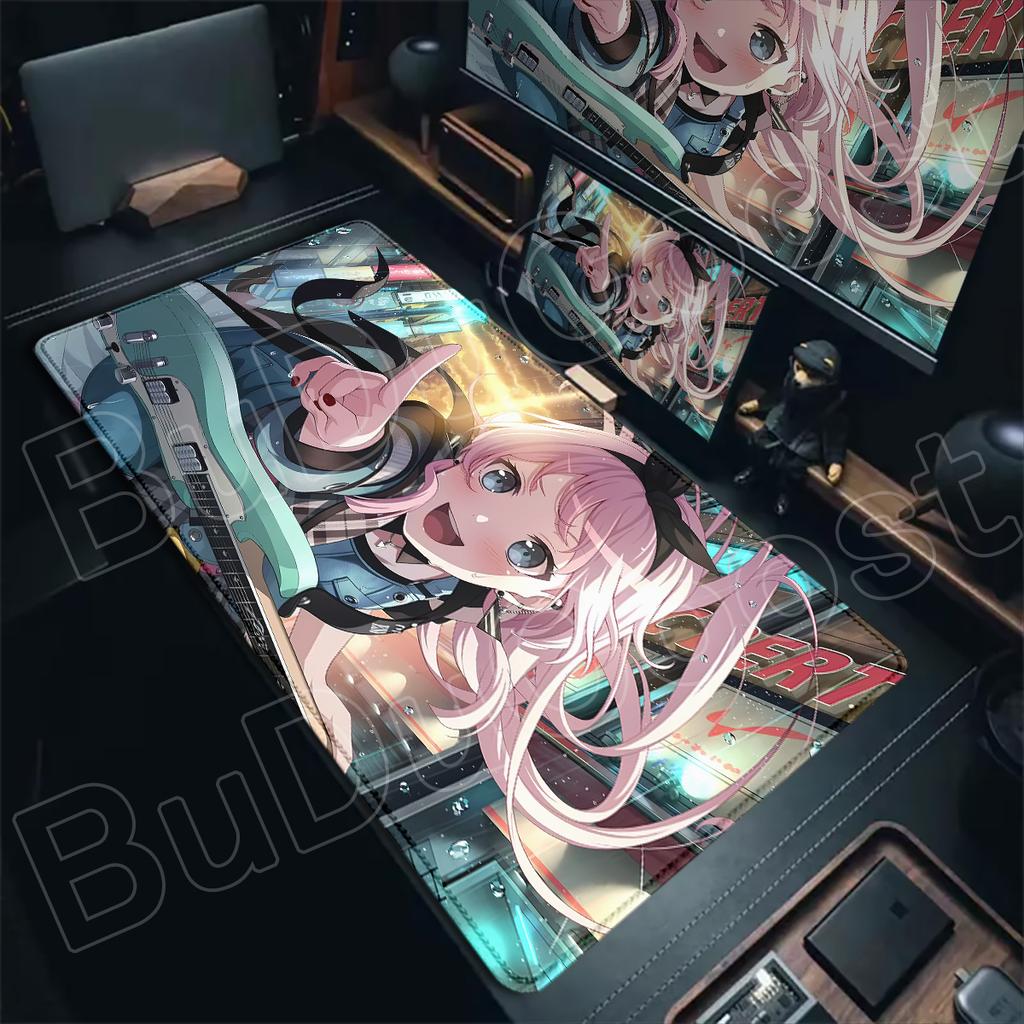 Office Laptop Keyboard Tabletop Mats Cute Girl Shiina Taki M-MyGO BanG Dream Mouse Pads Large Locking Edge Decoration Gaming Rug
