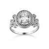 Anelli Femminili di Lusso in Argento Sterling con Zirconi Taglio Rotondo per Donne 4 Griffi Promessa Amore Fedina Matrimoniale Moda Regalo
