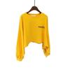 Thin, Short, Round Neck, Hoodie, Women's, T-shirt