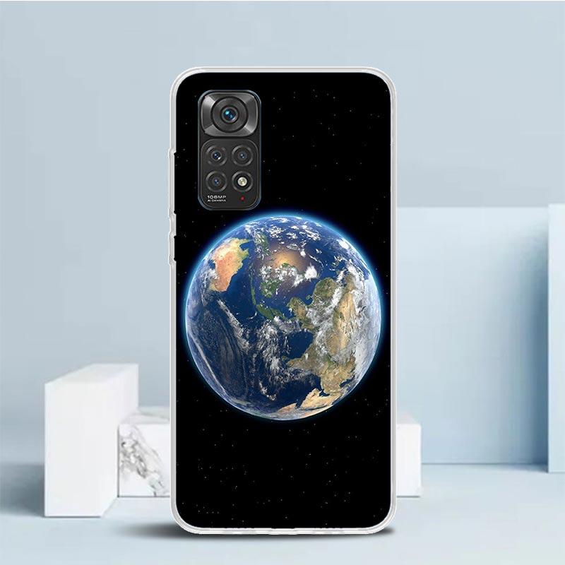 Erdsterne Weltraum Weiche Hülle für Xiaomi Redmi Note 15 14 13 12 Pro Plus Handyhülle 14S 11S 11T 11E 10S 10 4G Muster Schale Redmi