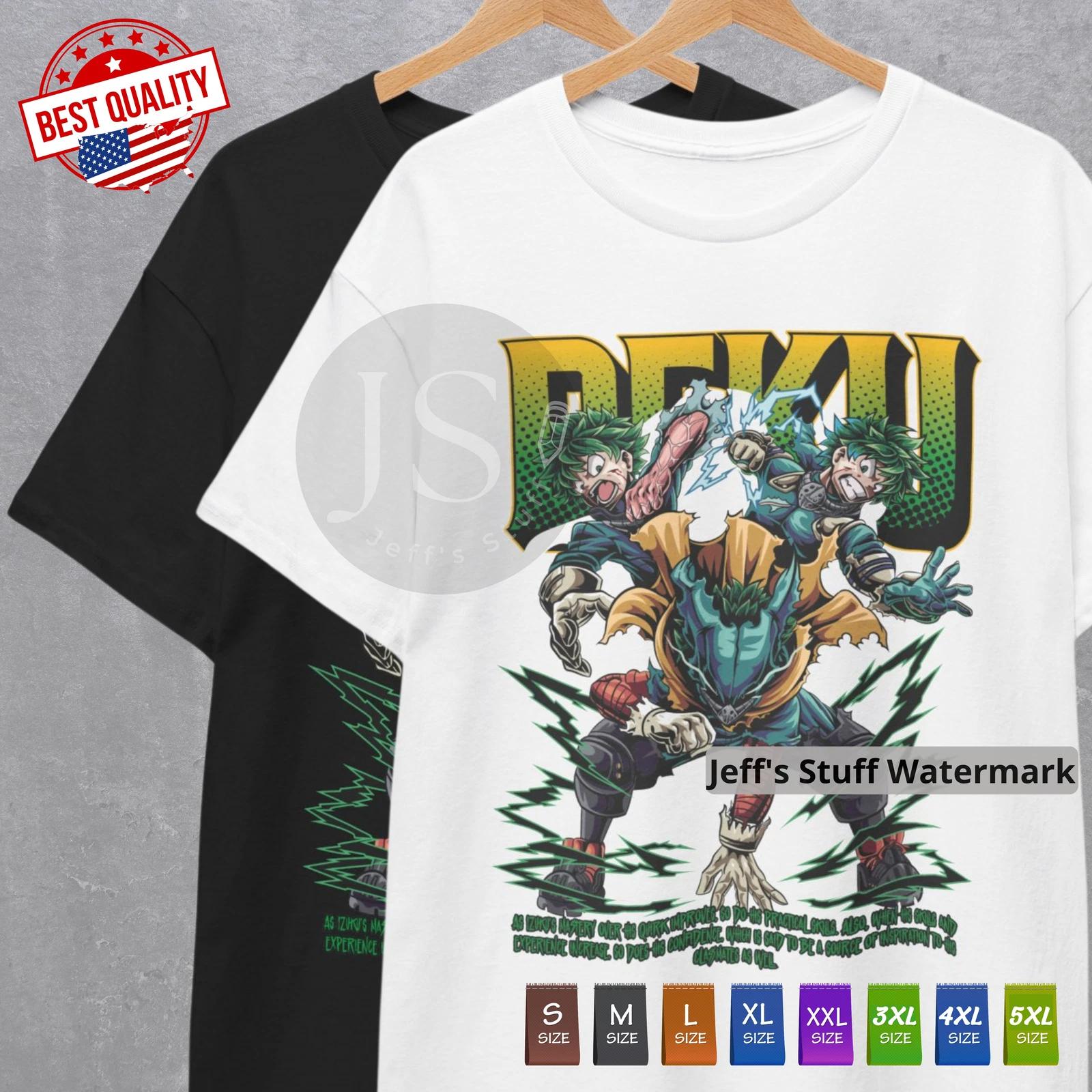 New Deku Midoriya T Shirt Anime My Hero Academia Tee Manga Cosplay Clothing 4XL