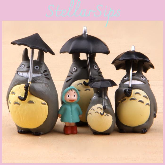 Neighbor My Totoro With Umbrella Pvc Action Figures Model Toy Decoration Gifts
