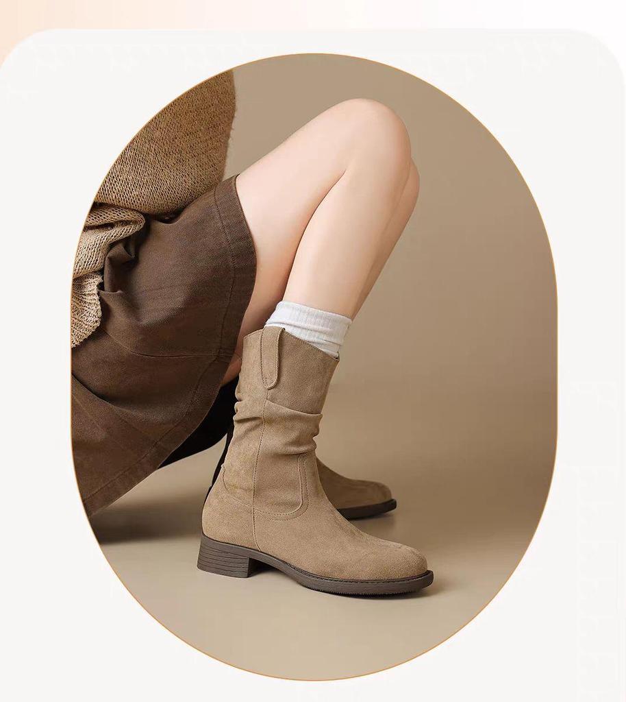 Women's 2025 Ankle & Mid-Calf Flat Martin Boots - Autumn/Winter Bestseller Snow Boots