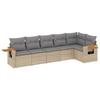 VidaXL Salon de Jardin avec Coussins 6 pcs, Canapés de Terrasse, Ensemble de Meubles de Patio, Mobilier d'Extérieur, Beige 3259231