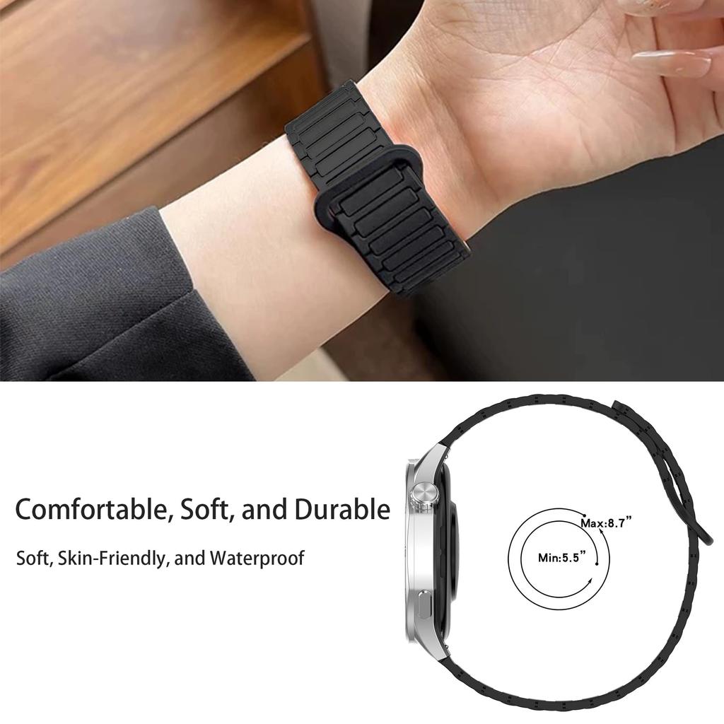 Lamshaw Magnetic Replacement Band for W-218H, Silicone Magnetic Replacement Band, Super Easy Length Adjustment, Soft, Lightweight, Stylish Strap for