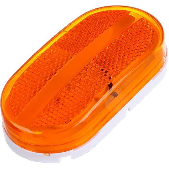 cciyu 4x 4  LED Trailer RV Camper Side Marker Clearance Lights Amber Rectangle Truck Marker Lights Front Rear 6 Diodes with Reflex Lens Surface Mount 1