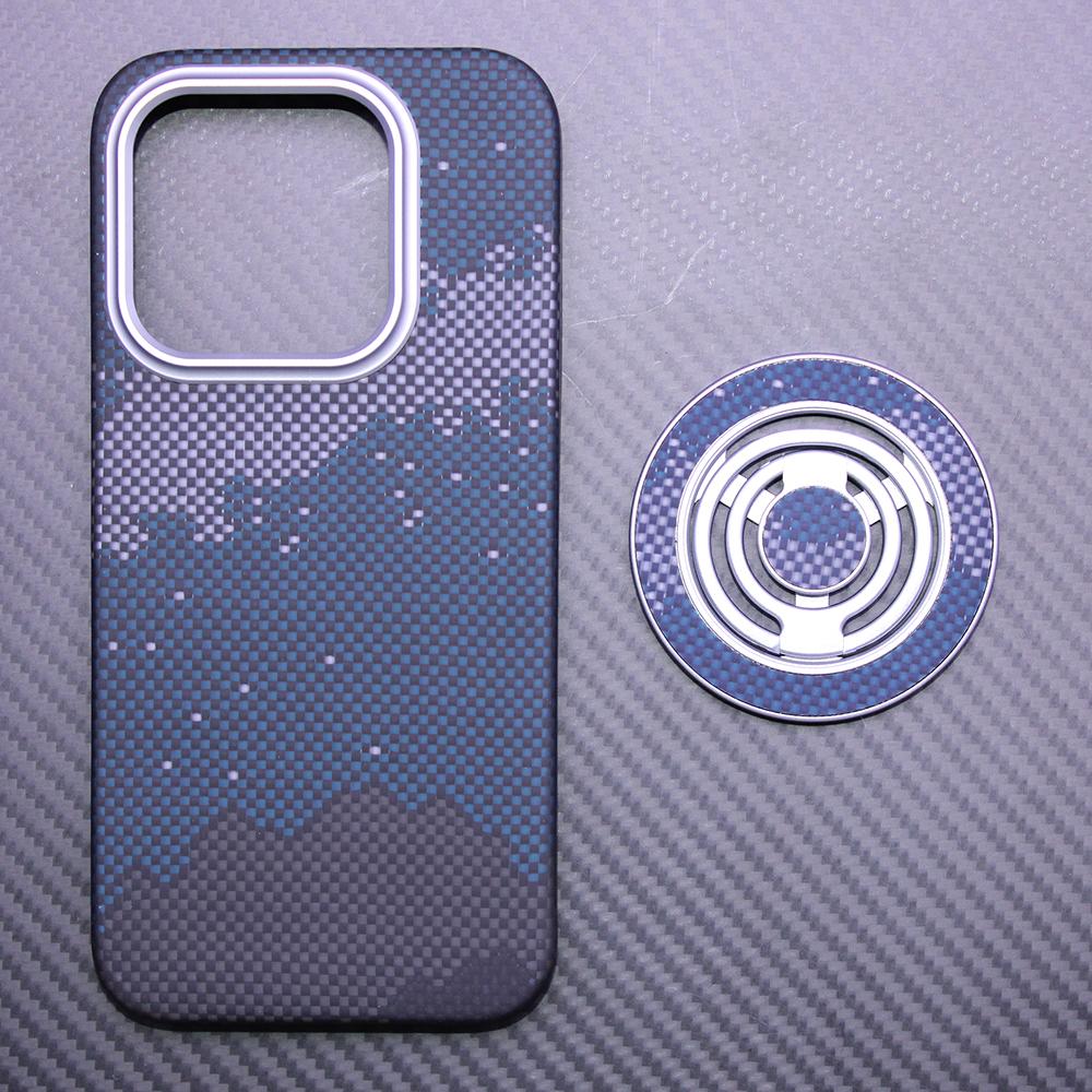 600D Real-thin Carbon Fiber Phone Case for Xiaomi 17 Case Aramid Fiber Fabric Thinhard Magnetic Balck Slim Light Red Case
