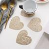 1pc Silver/golden Snowflake Hollowing PVC Coaster Coffee Cup Heat Insulation Pad Table Mat Christmas Decor Kitchen Accessories