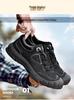 Men's Cowhide Hiking Shoes - Autumn/Winter, Soft Sole, Lace-up, Low-top, Outdoor Casual Travel Shoes