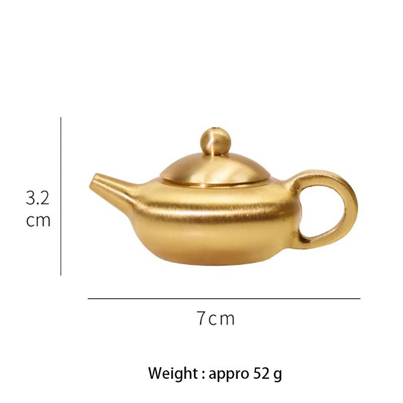 

Brass Calligraphy Water Dropper Mini Teapot Shape Inkstone Accessory New Creative Study Supplies Household Metal Desk Decoration