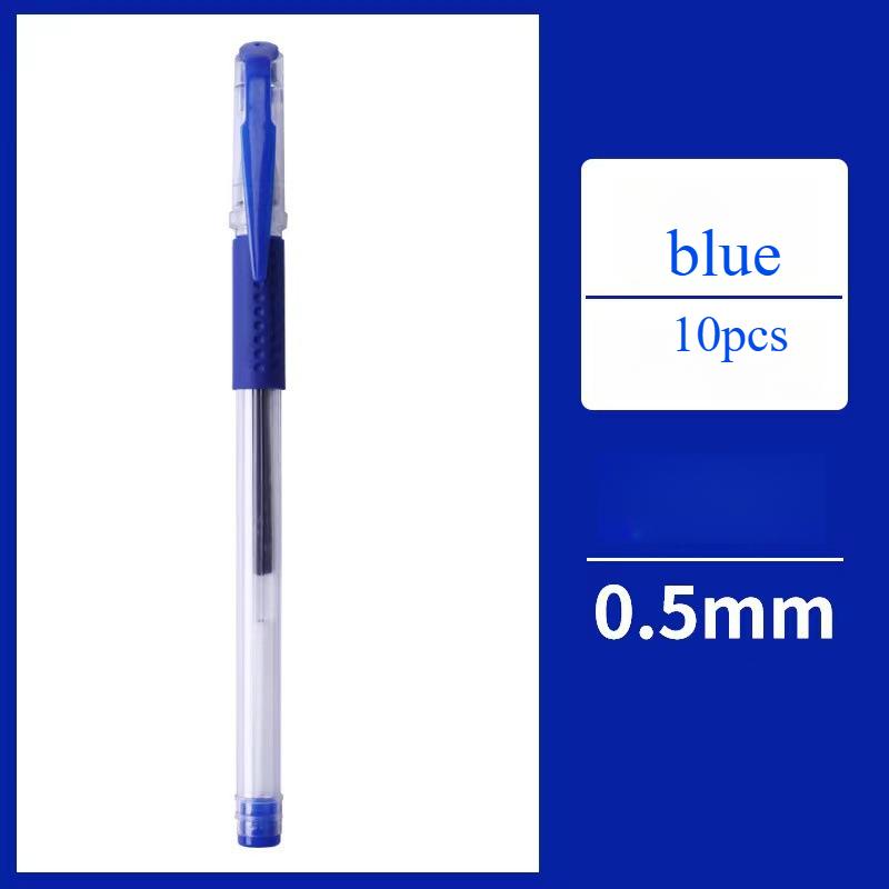 10PCS/box Red and Blue Pen Gender-neutral Pen Student Business Signature Pen Writing Trace 0.5mm Stationery
